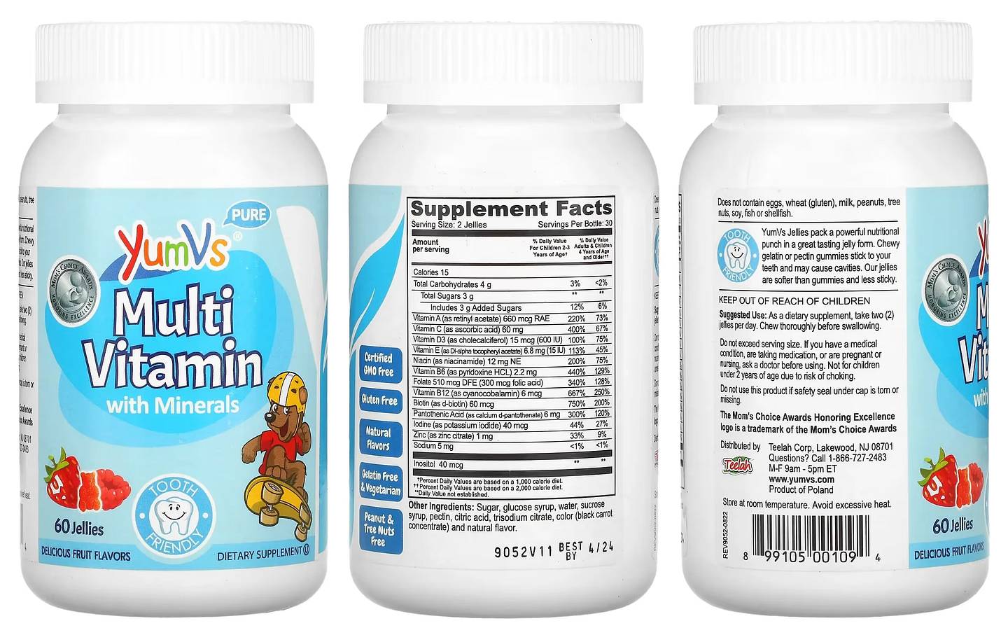 YumV's, Multi Vitamin with Minerals packaging