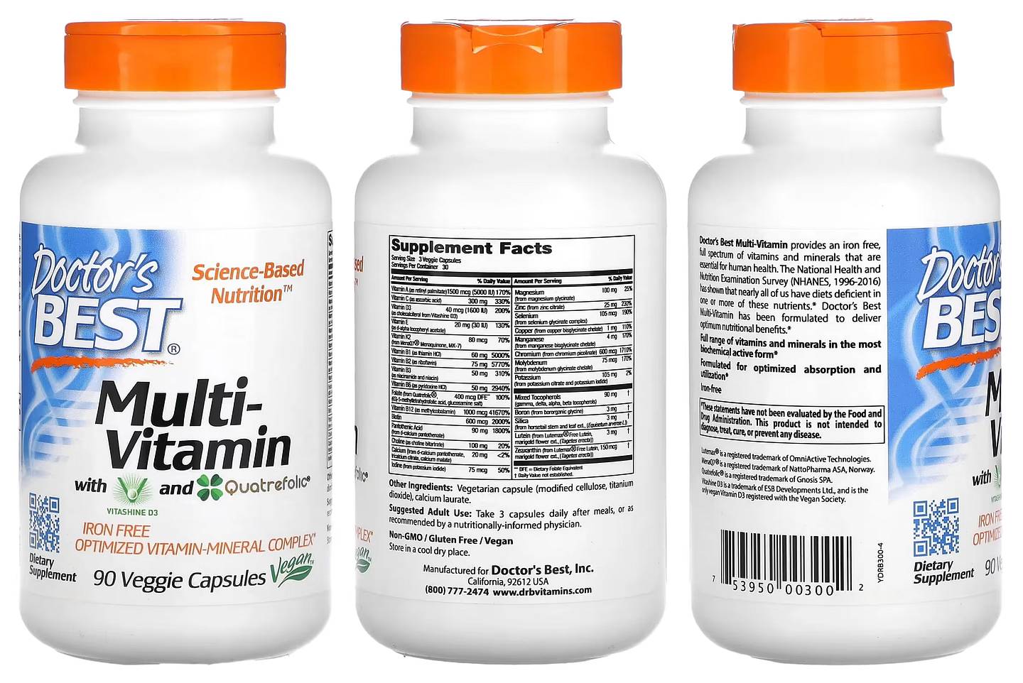 Doctor's Best, Multi-Vitamin with Vitashine D3 packaging