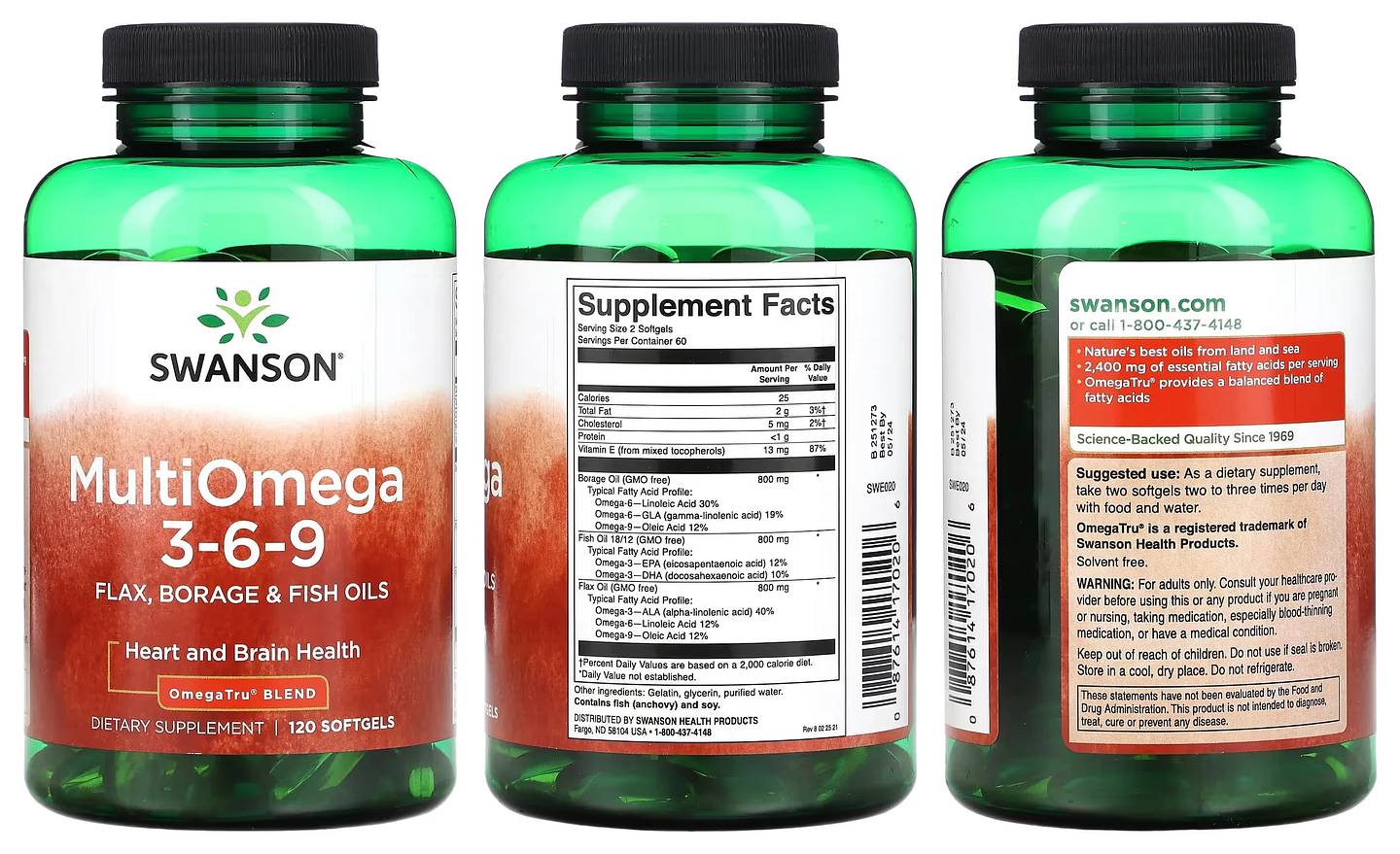 Swanson, MultiOmega 3-6-9 packaging