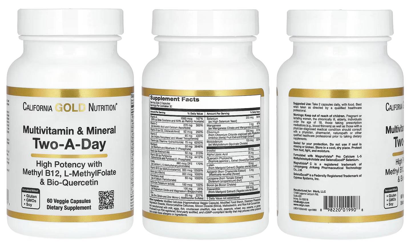 California Gold Nutrition, Multivitamin packaging