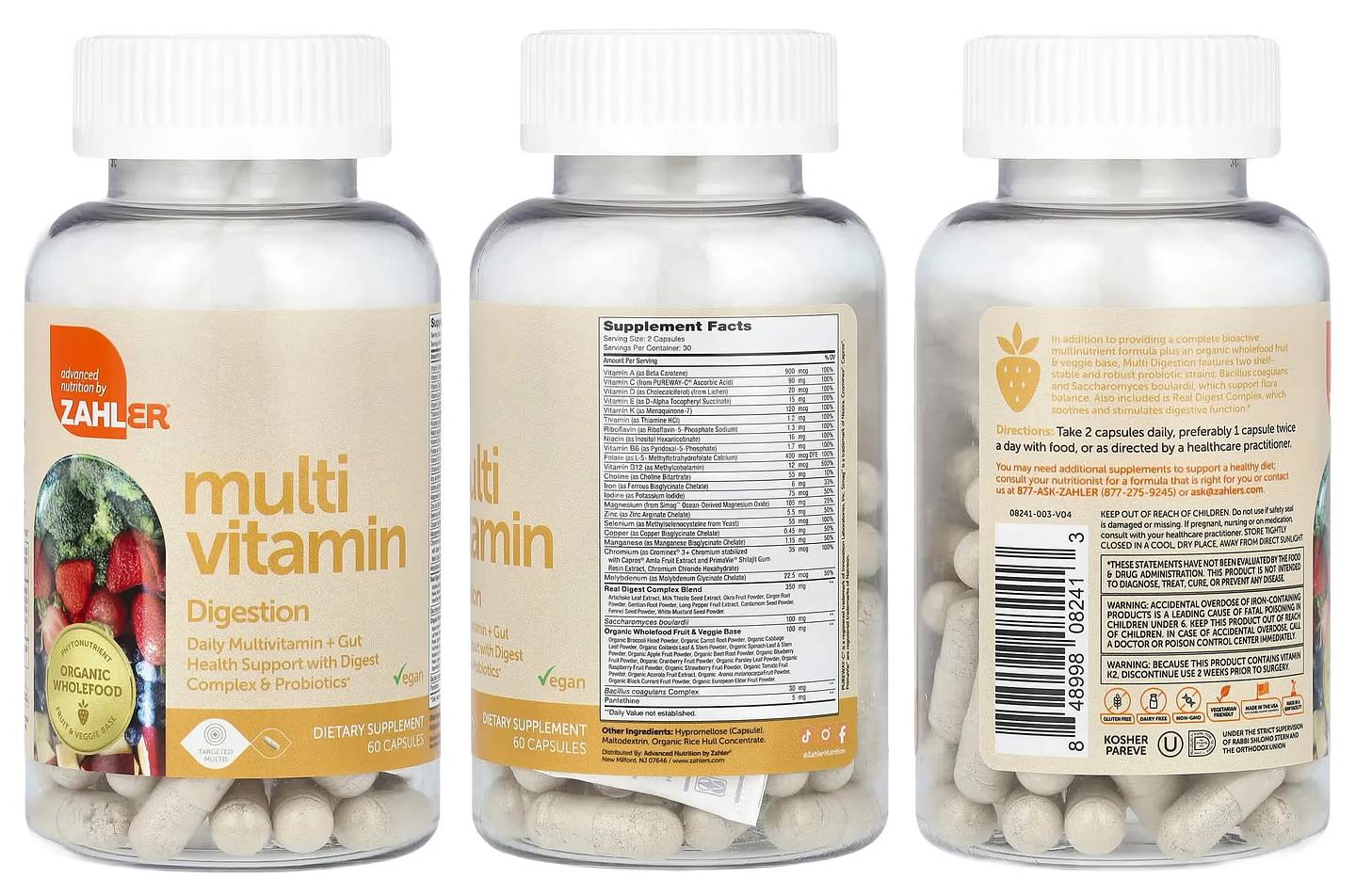 Zahler, Multivitamin Digestion packaging