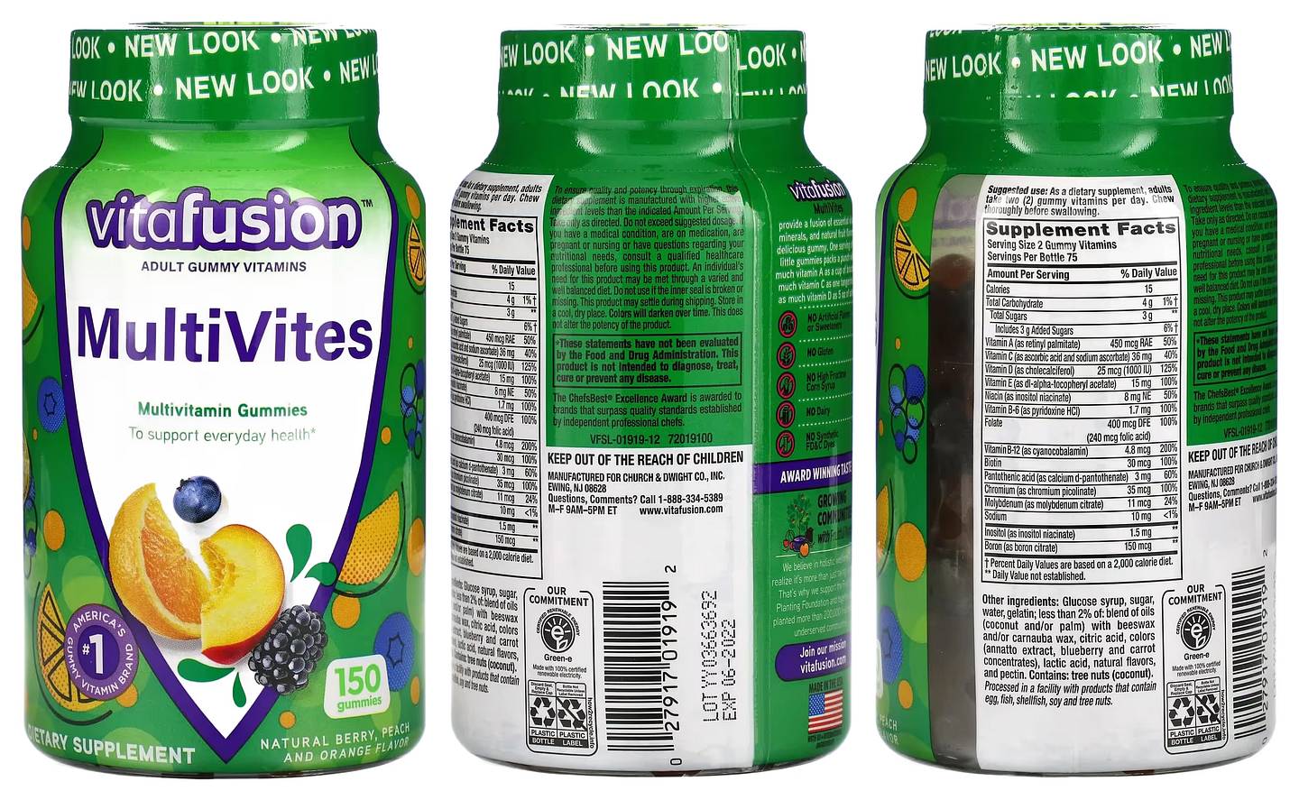 VitaFusion, MultiVites packaging