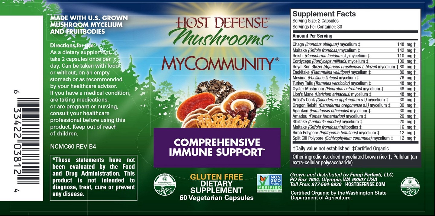 Fungi Perfecti, Mushrooms label
