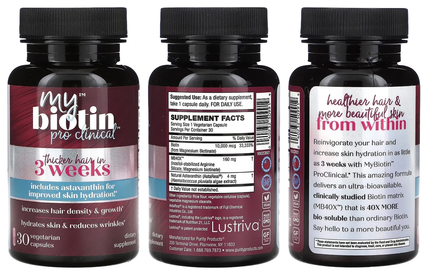 Purity Products, MyBiotin packaging