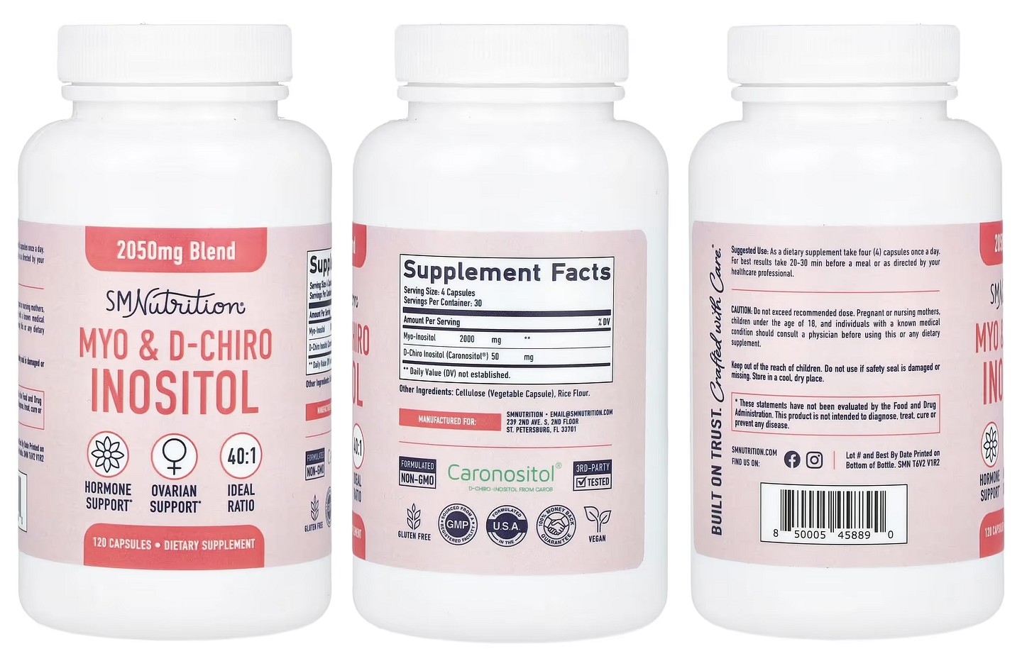 SMNutrition, MYO & D-Chiro Inositol packaging