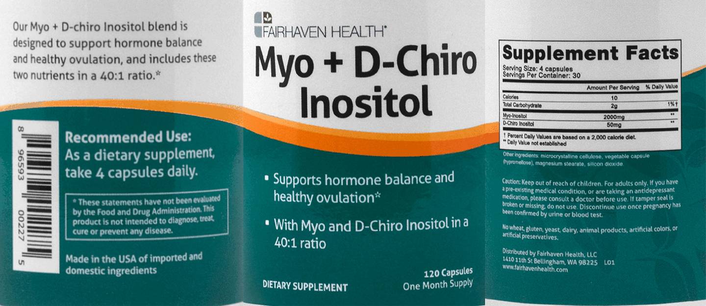 Fairhaven Health, Myo + D-Chiro Inositol label