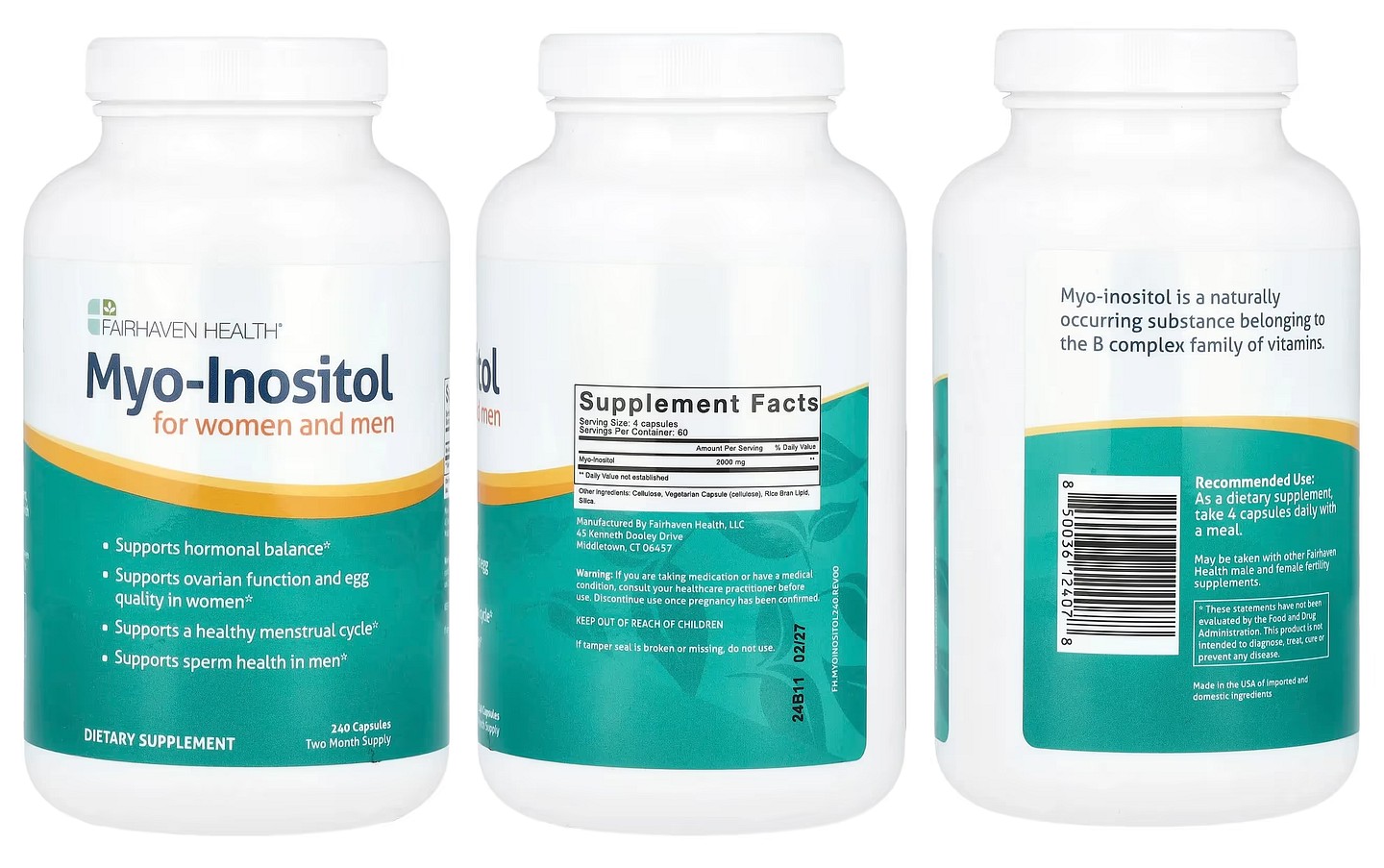 Fairhaven Health, Myo-Inositol packaging