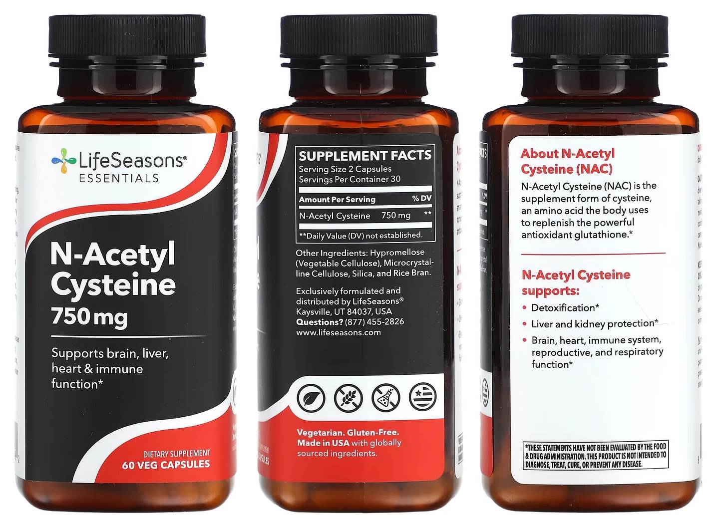 LifeSeasons, N-Acetyl Cysteine packaging