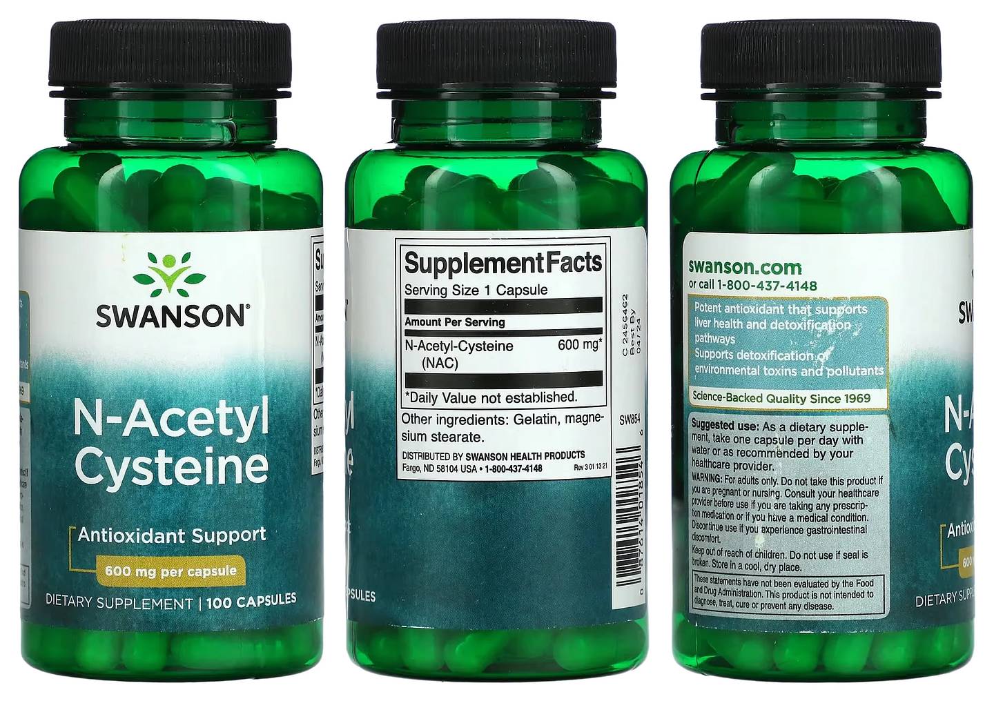 Swanson, N-Acetyl Cysteine packaging