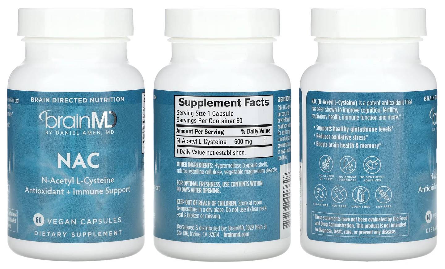 BrainMD, NAC packaging