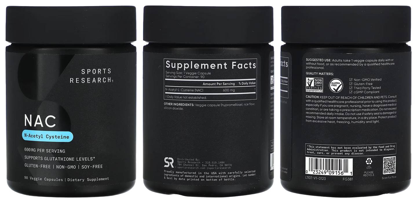 Sports Research, NAC packaging