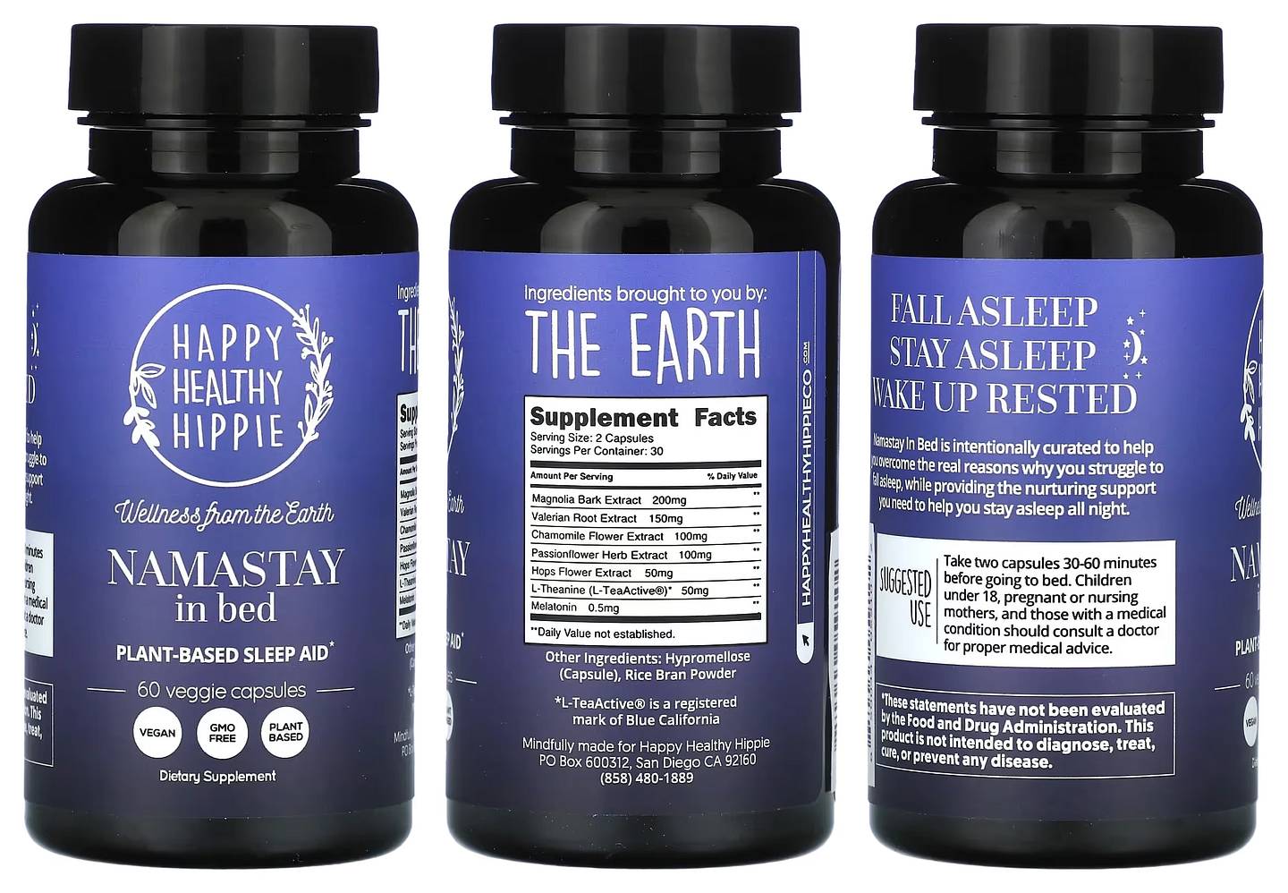 Happy Healthy Hippie, Namastay In Bed packaging