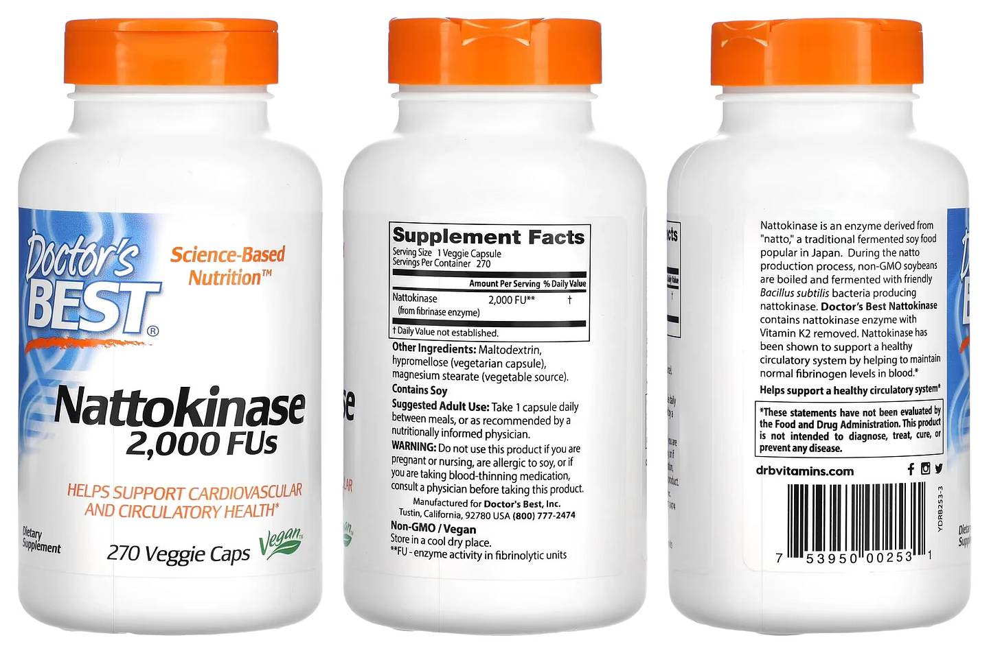 Doctor's Best, Nattokinase packaging