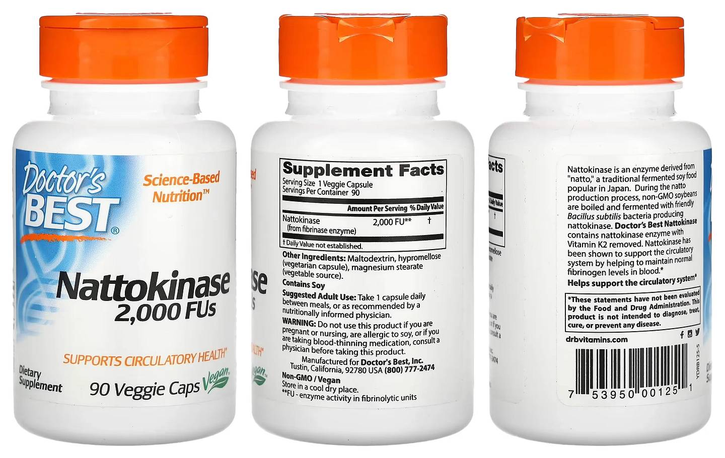 Doctor's Best, Nattokinase packaging