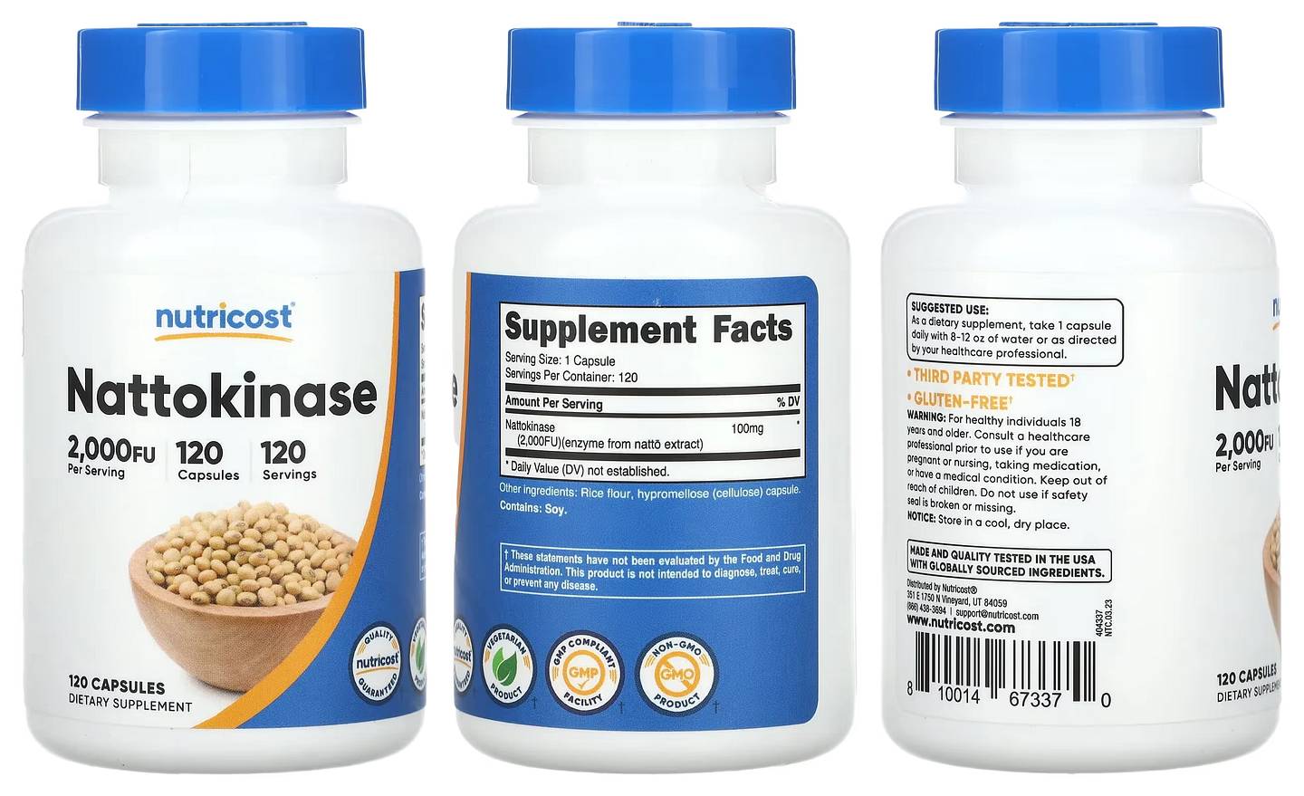 Nutricost, Nattokinase packaging