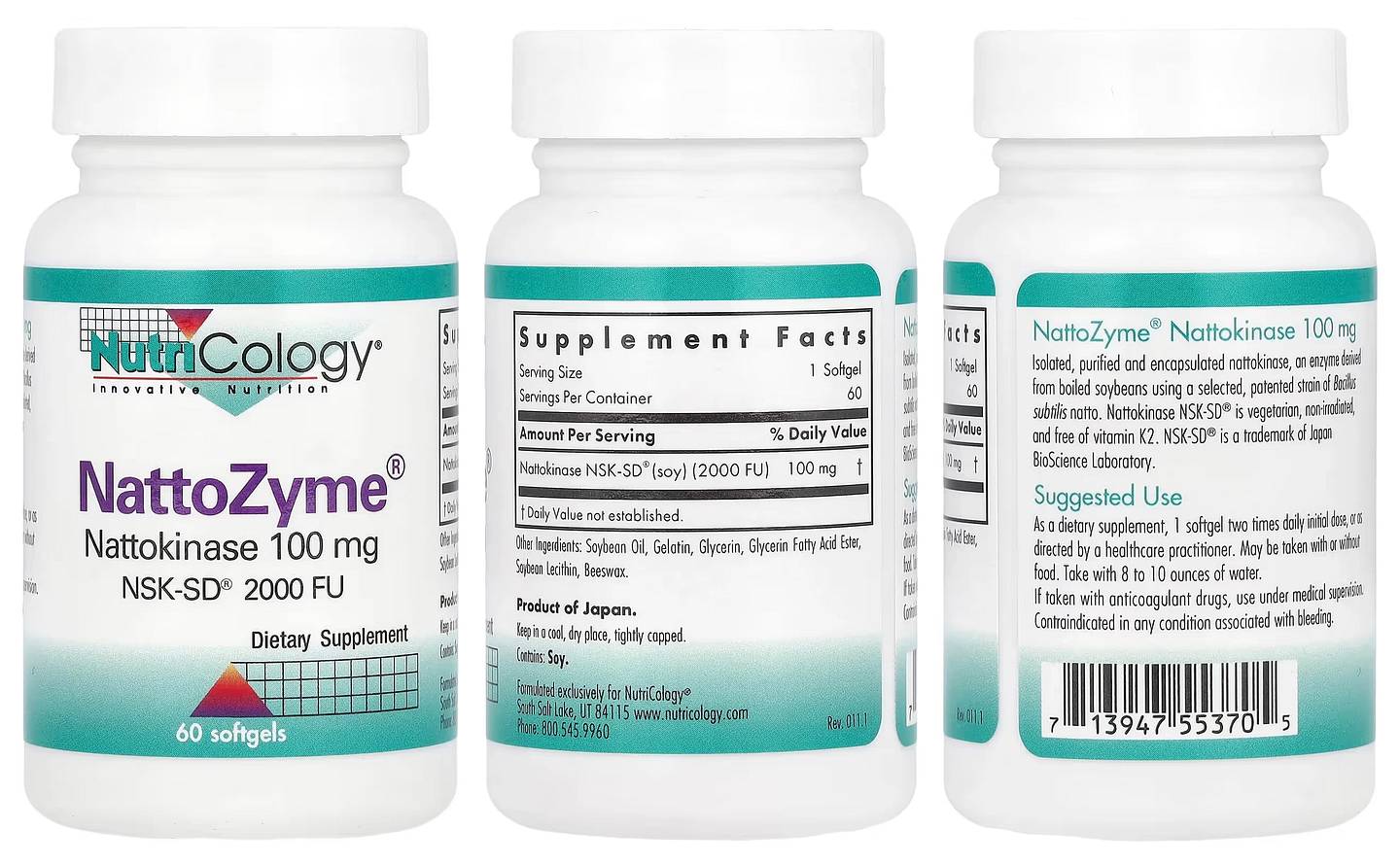 Nutricology, NattoZyme packaging