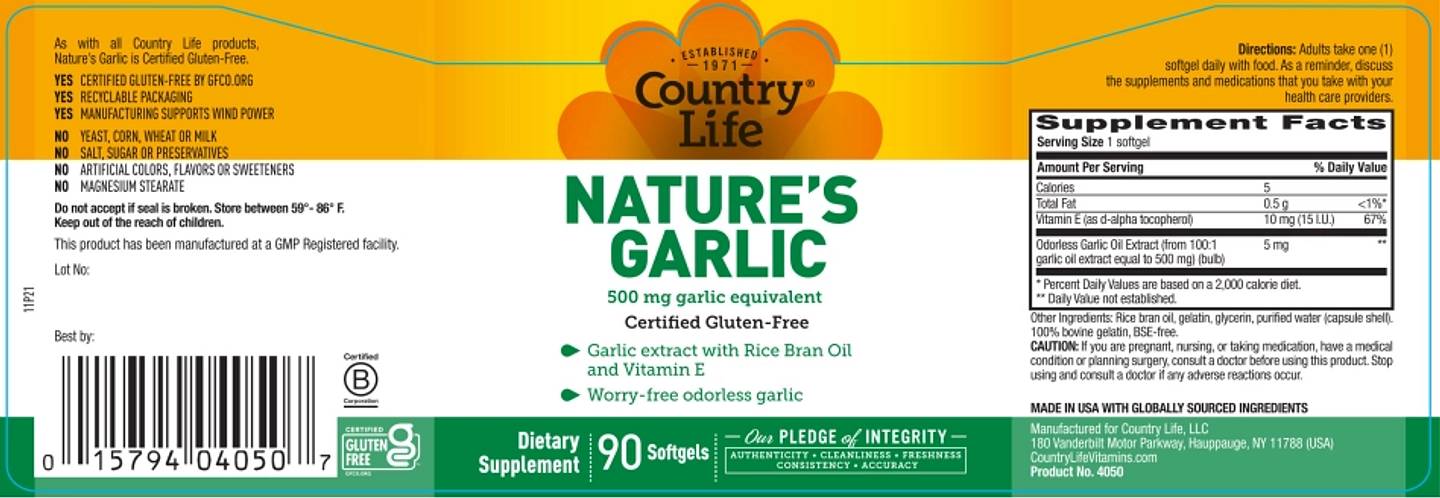 Country Life, Nature's Garlic label