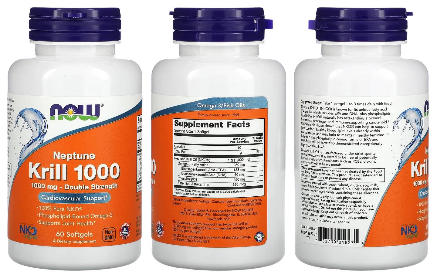 NOW Foods, Neptune Krill 1000 packaging