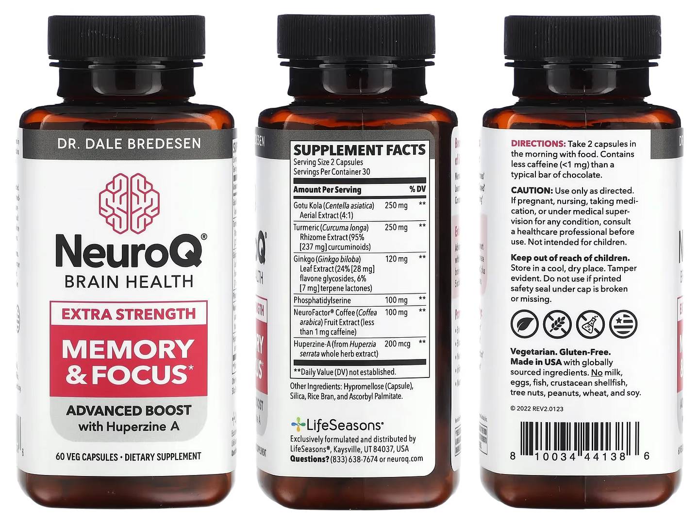 LifeSeasons, NeuroQ Brain Health packaging