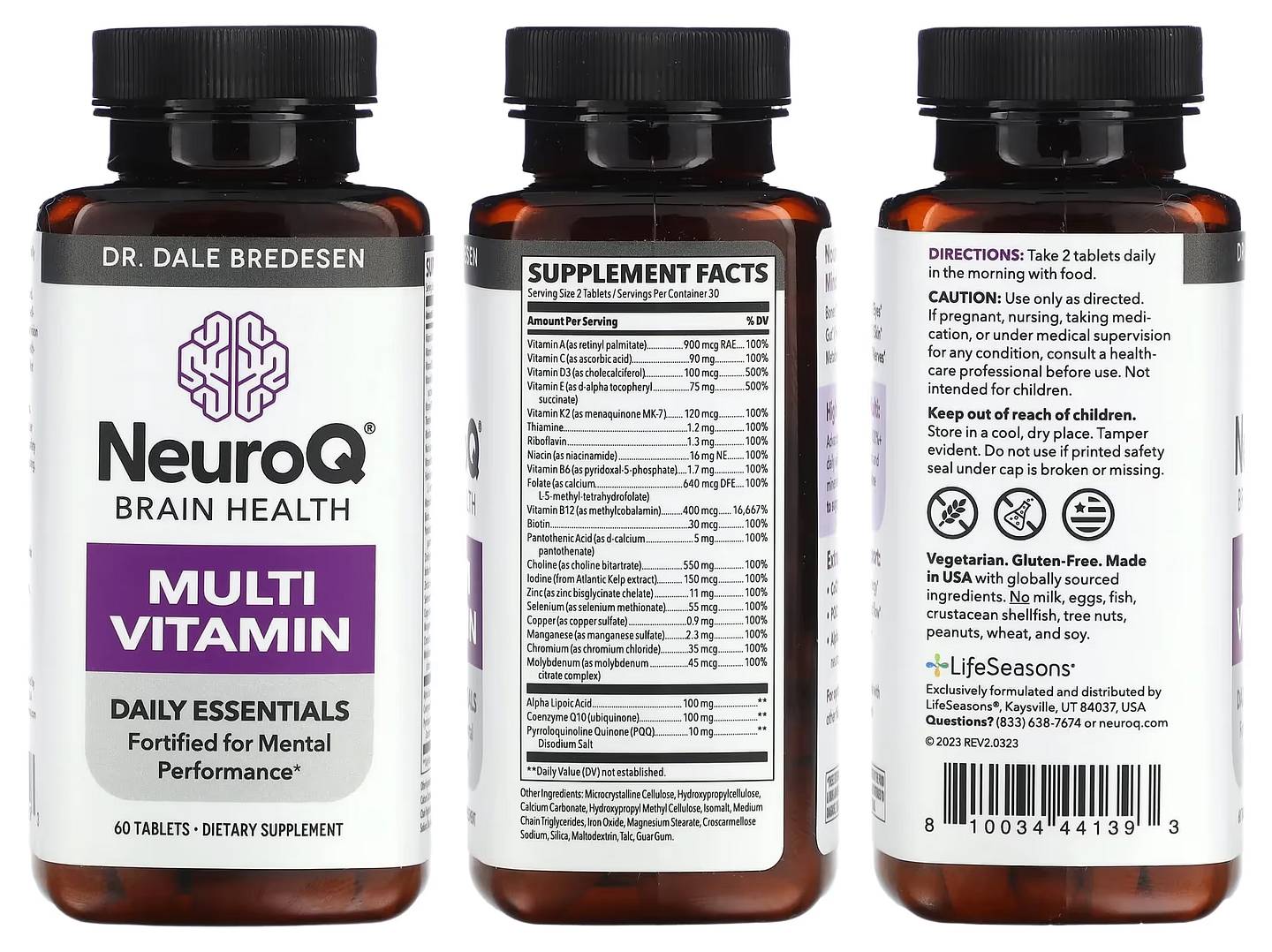 LifeSeasons, NeuroQ Brain Health packaging