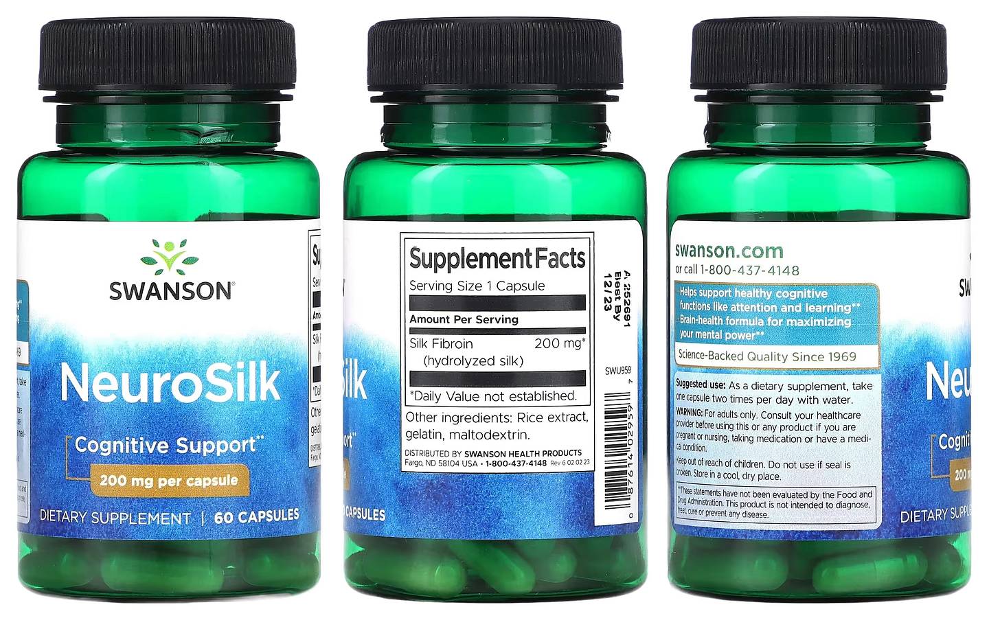 Swanson, NeuroSilk packaging