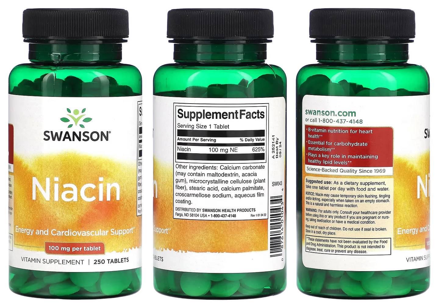 Swanson, Niacin packaging