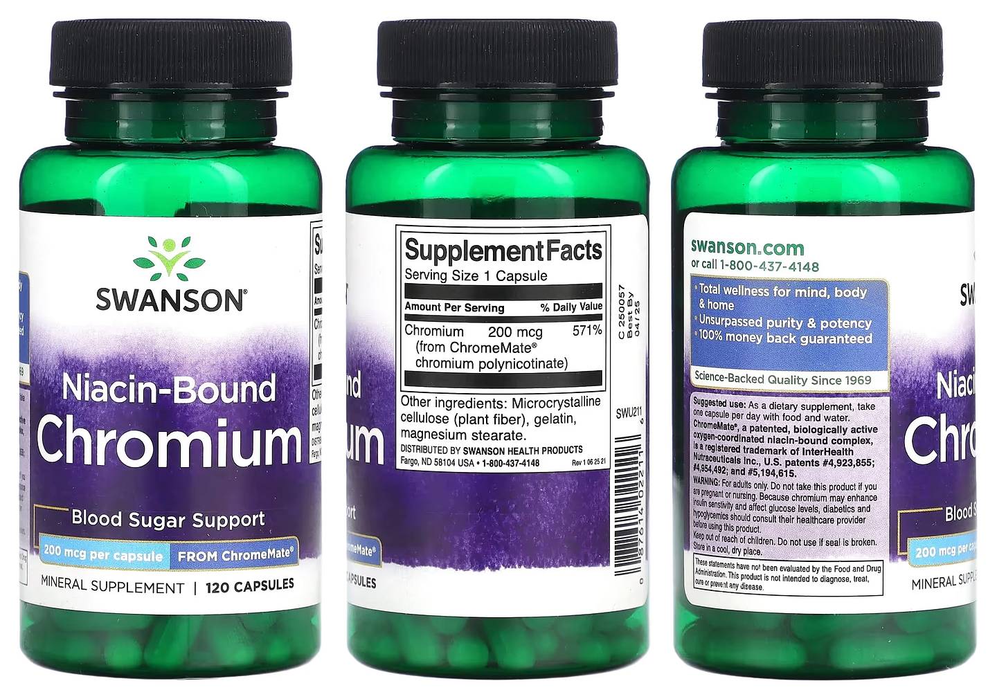 Swanson, Niacin-Bound Chromium packaging