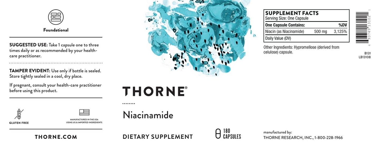 Thorne, Niacinamide label