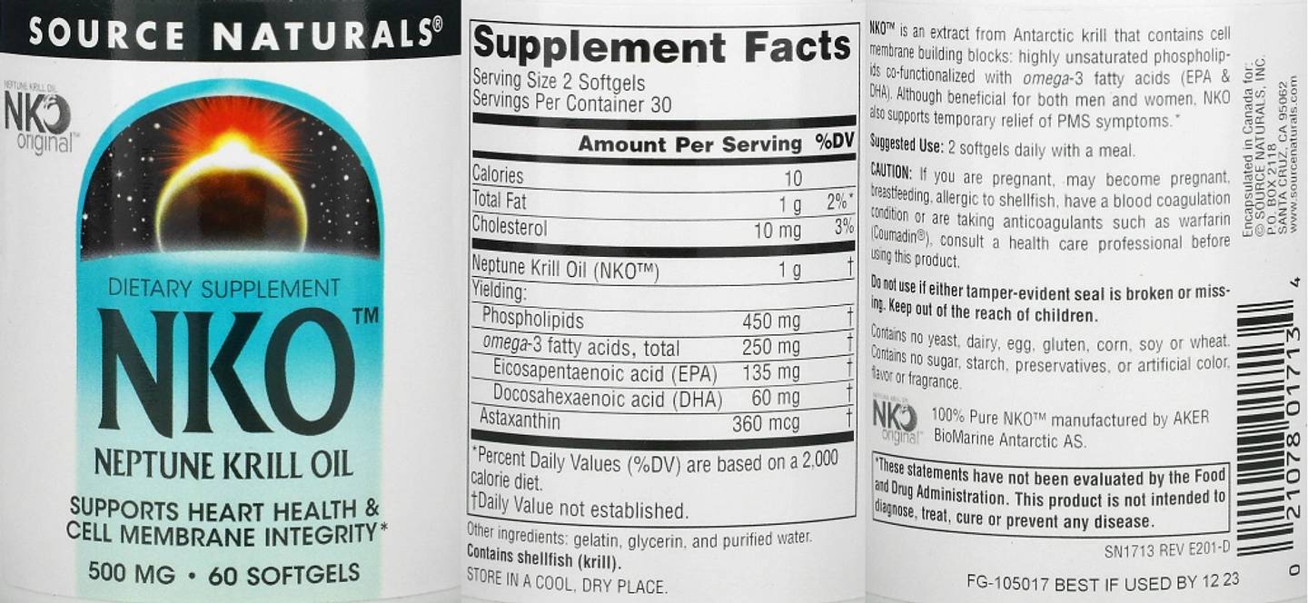 Source Naturals, NKO label