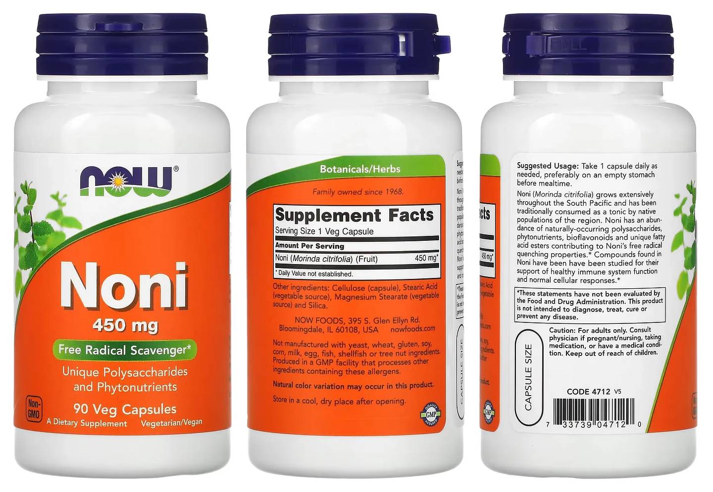 NOW Foods, Noni packaging