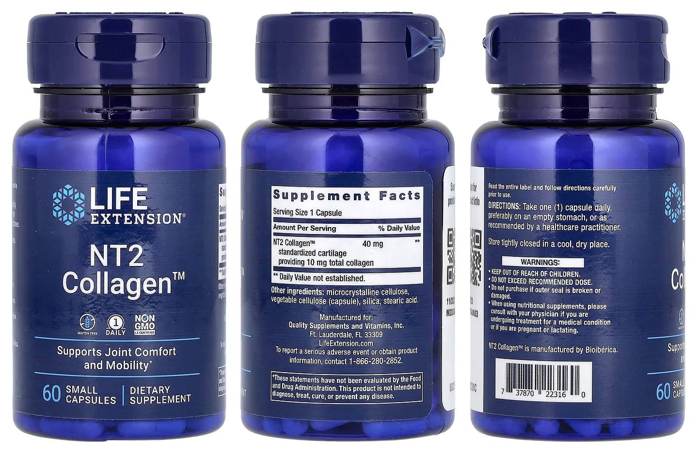 Life Extension, NT2 Collagen packaging