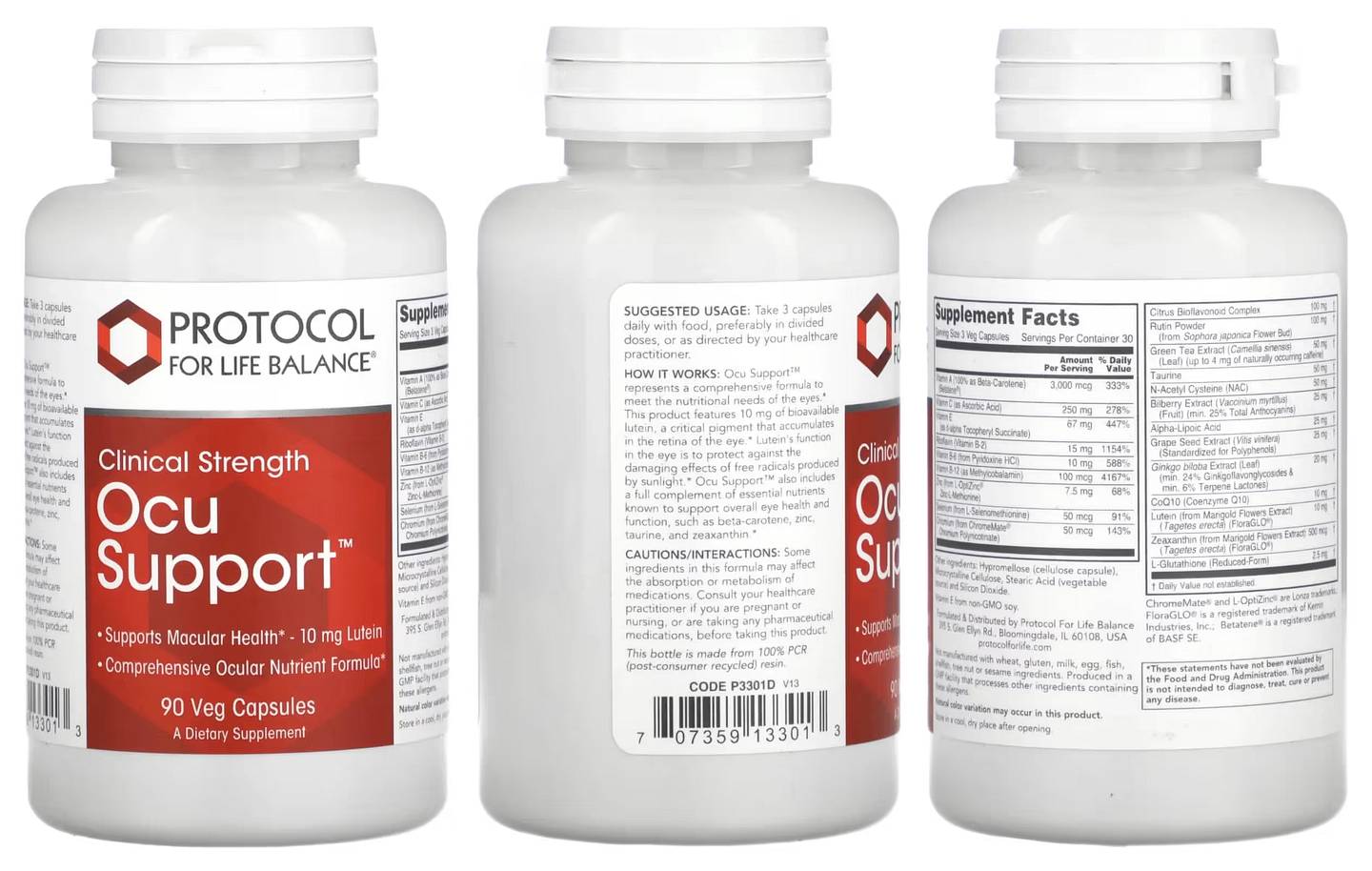 Protocol for Life Balance, Ocu Support packaging