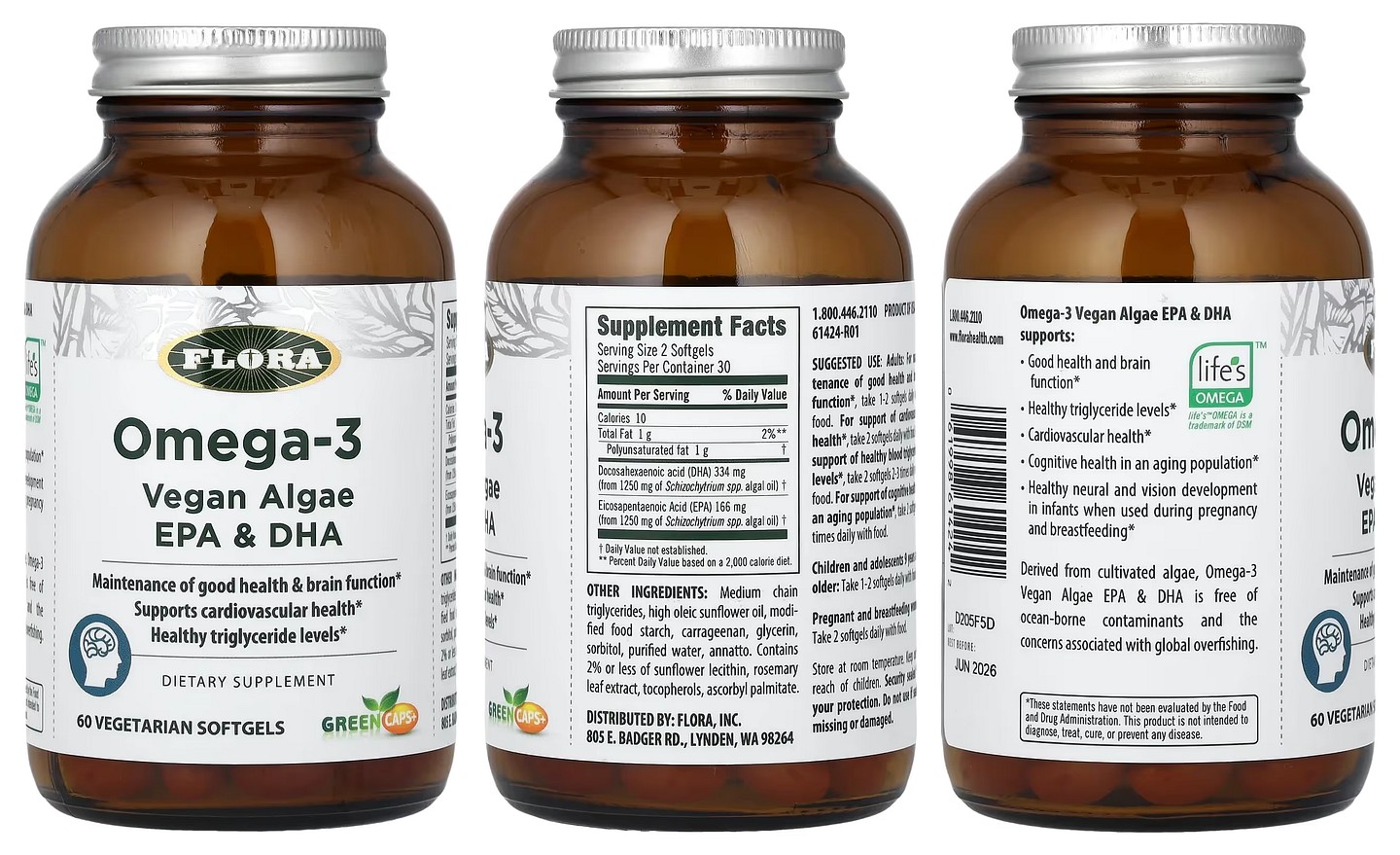 Flora, Omega-3 packaging