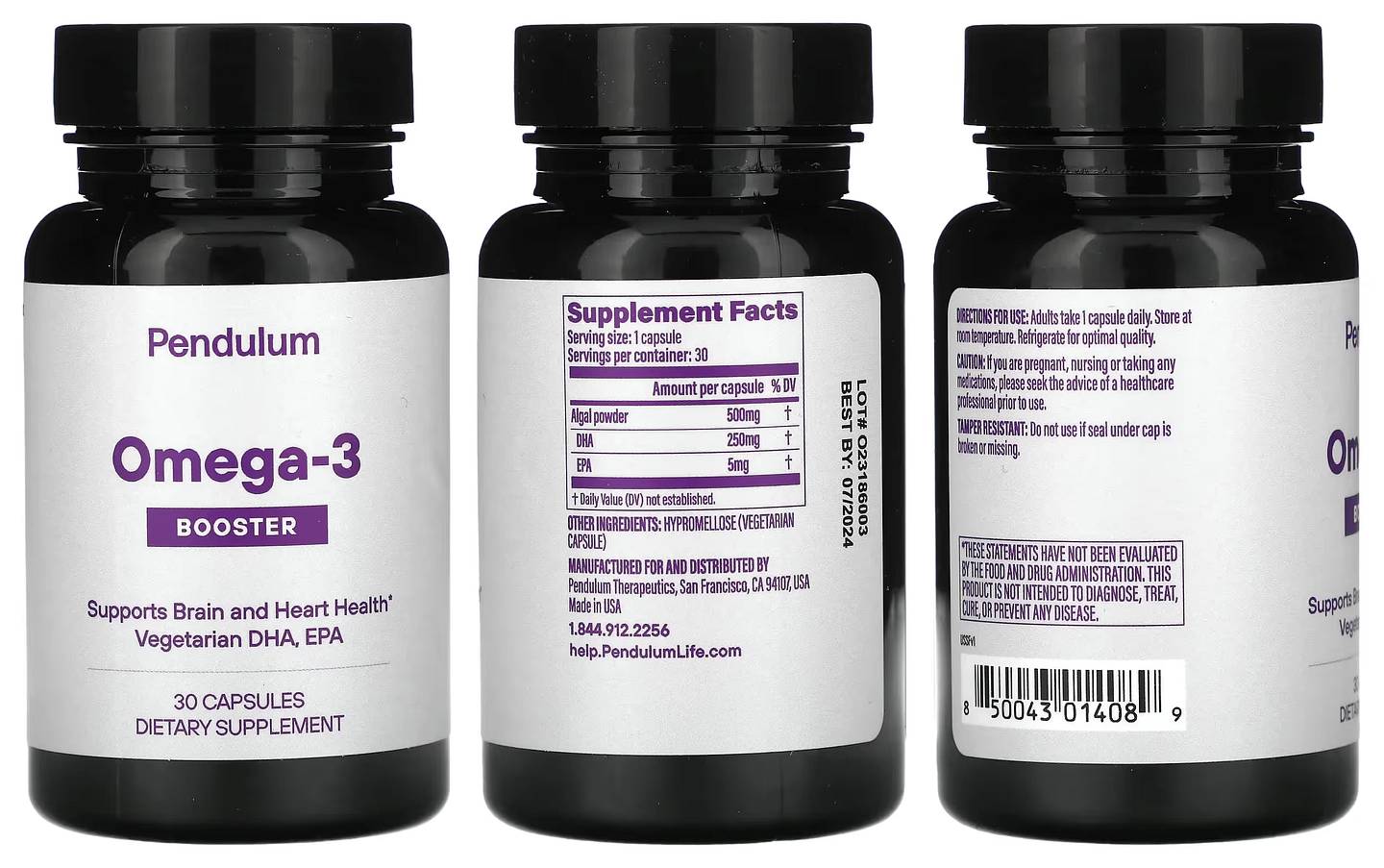 Pendulum, Omega-3 Booster packaging