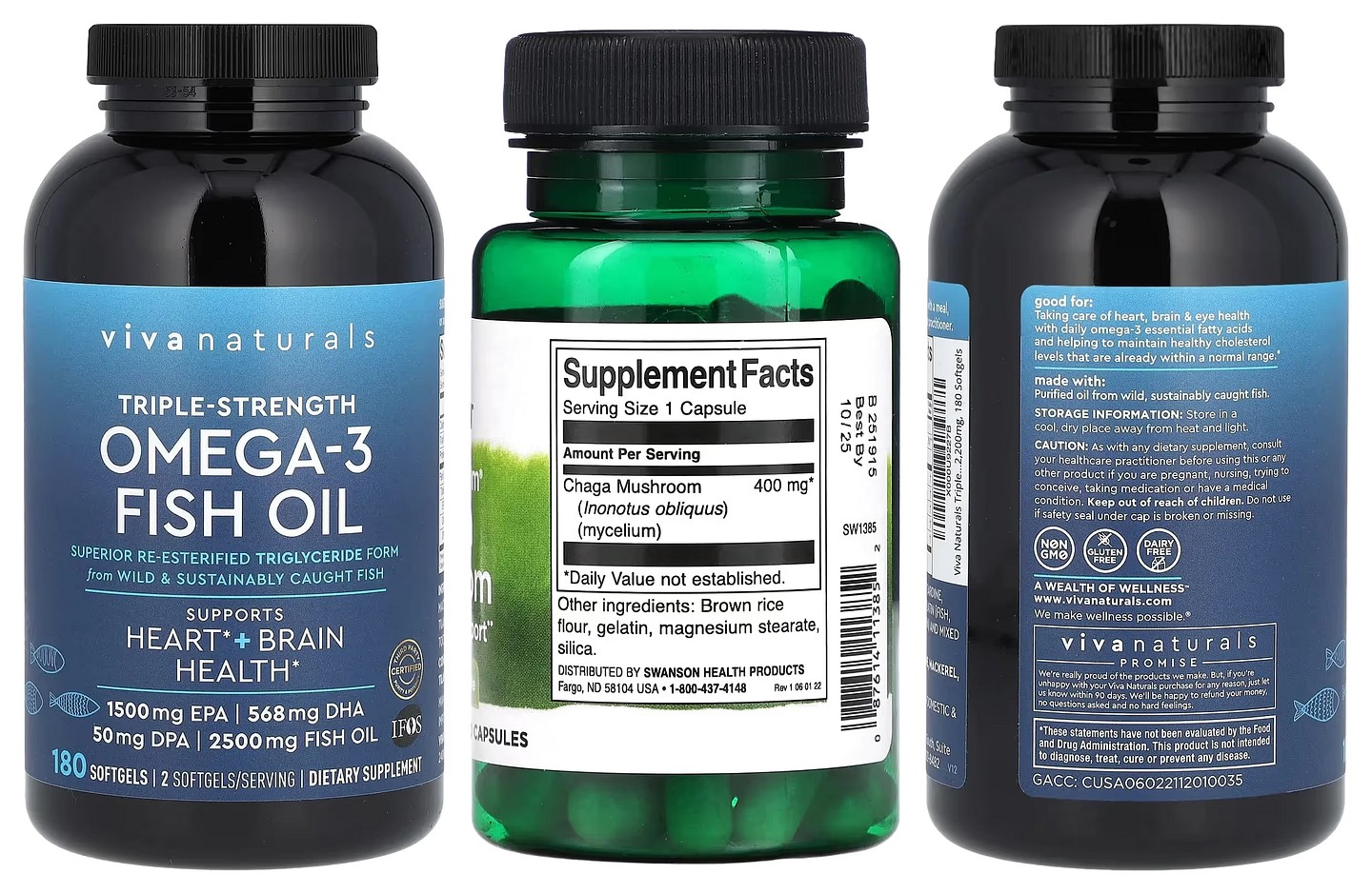 Viva Naturals, Omega-3 Fish Oil packaging