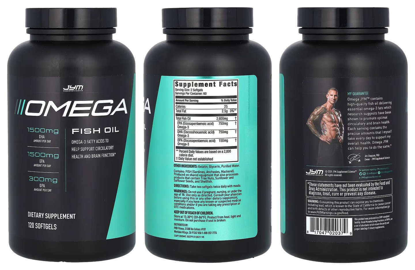 JYM Supplement Science, Omega Fish Oil packaging