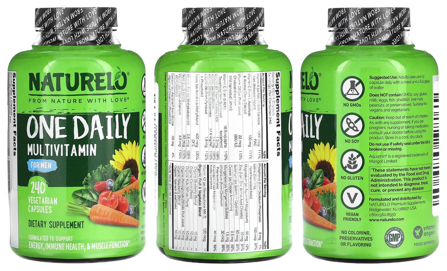 NATURELO, One Daily Multivitamin for Men packaging