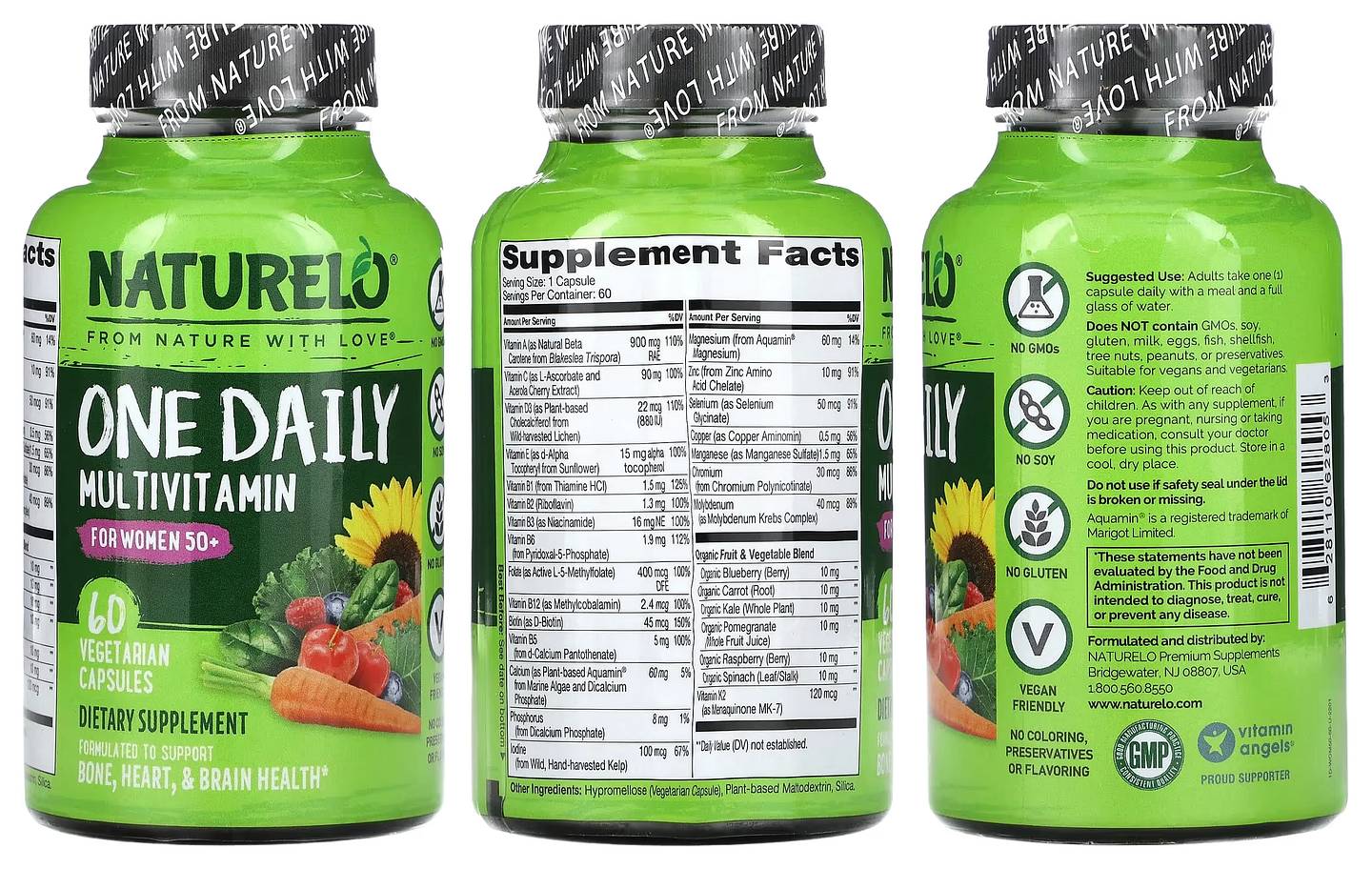 NATURELO, One Daily Multivitamin for Women 50+ packaging