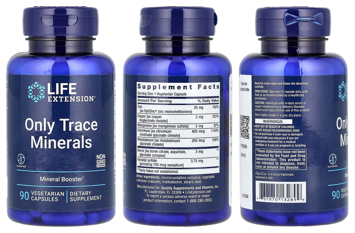 Life Extension, Only Trace Minerals packaging
