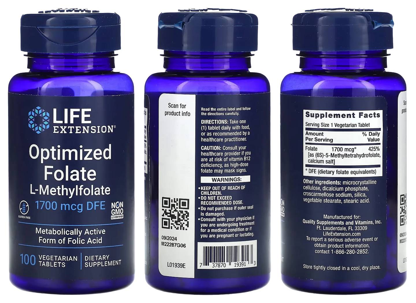 Life Extension, Optimized Folate packaging