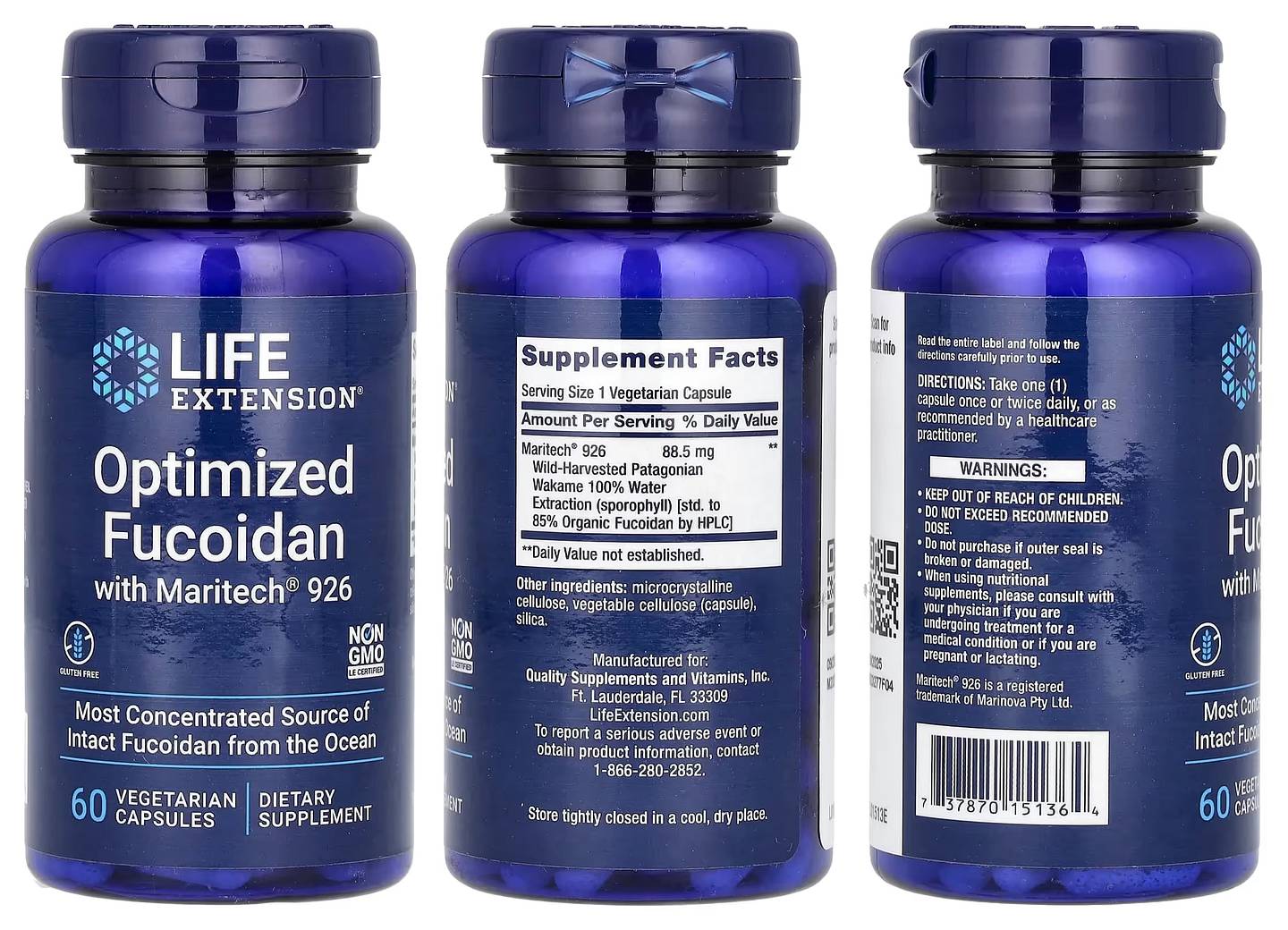 Life Extension, Optimized Fucoidan with Maritech 926 packaging