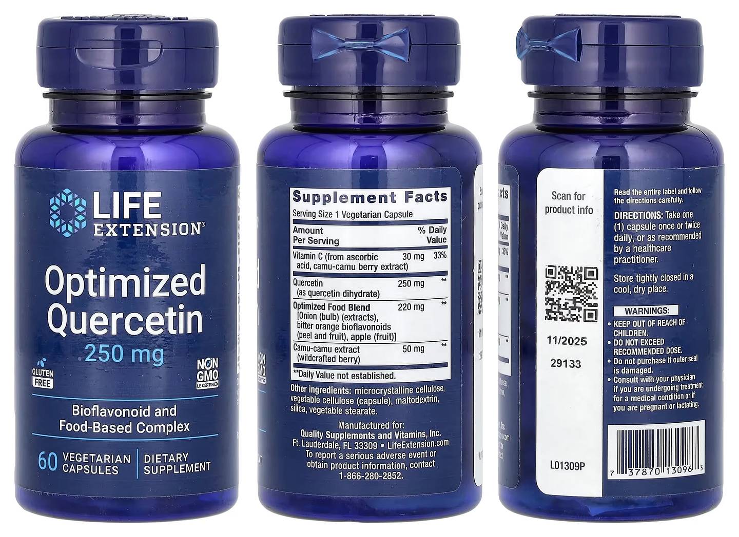 Life Extension, Optimized Quercetin packaging