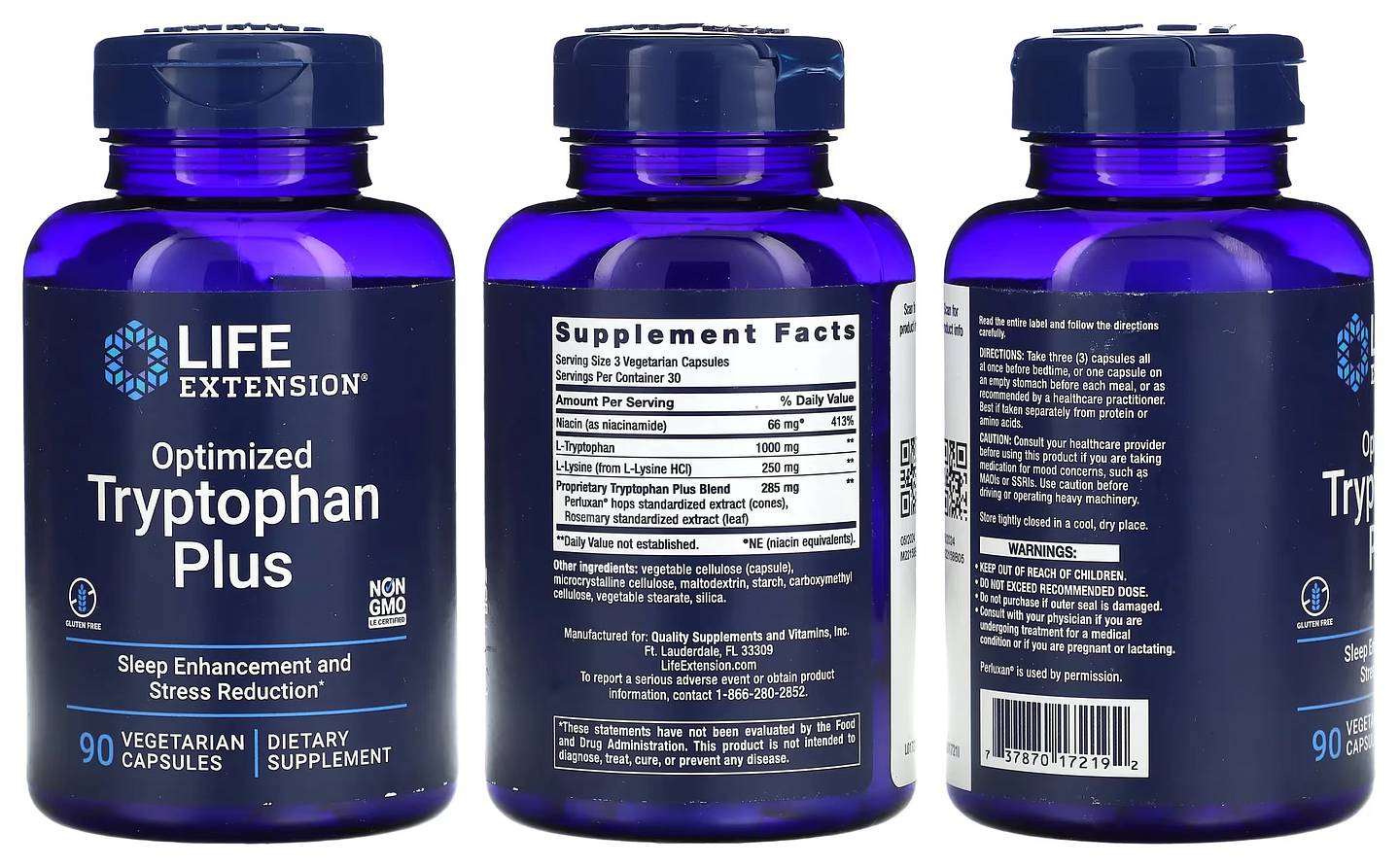 Life Extension, Optimized Tryptophan Plus packaging