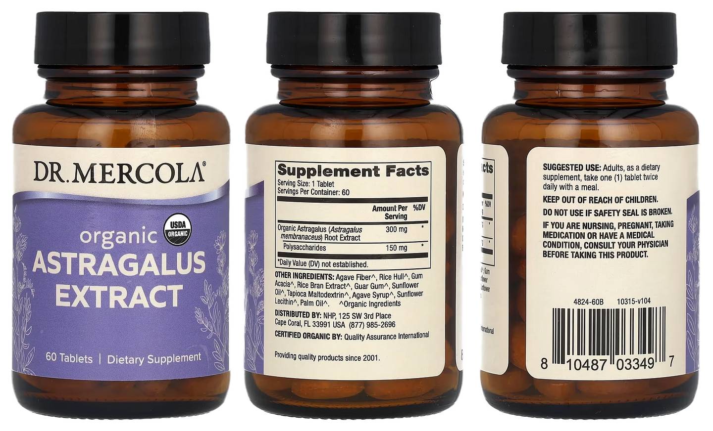 Dr. Mercola, Organic Astragalus Extract packaging