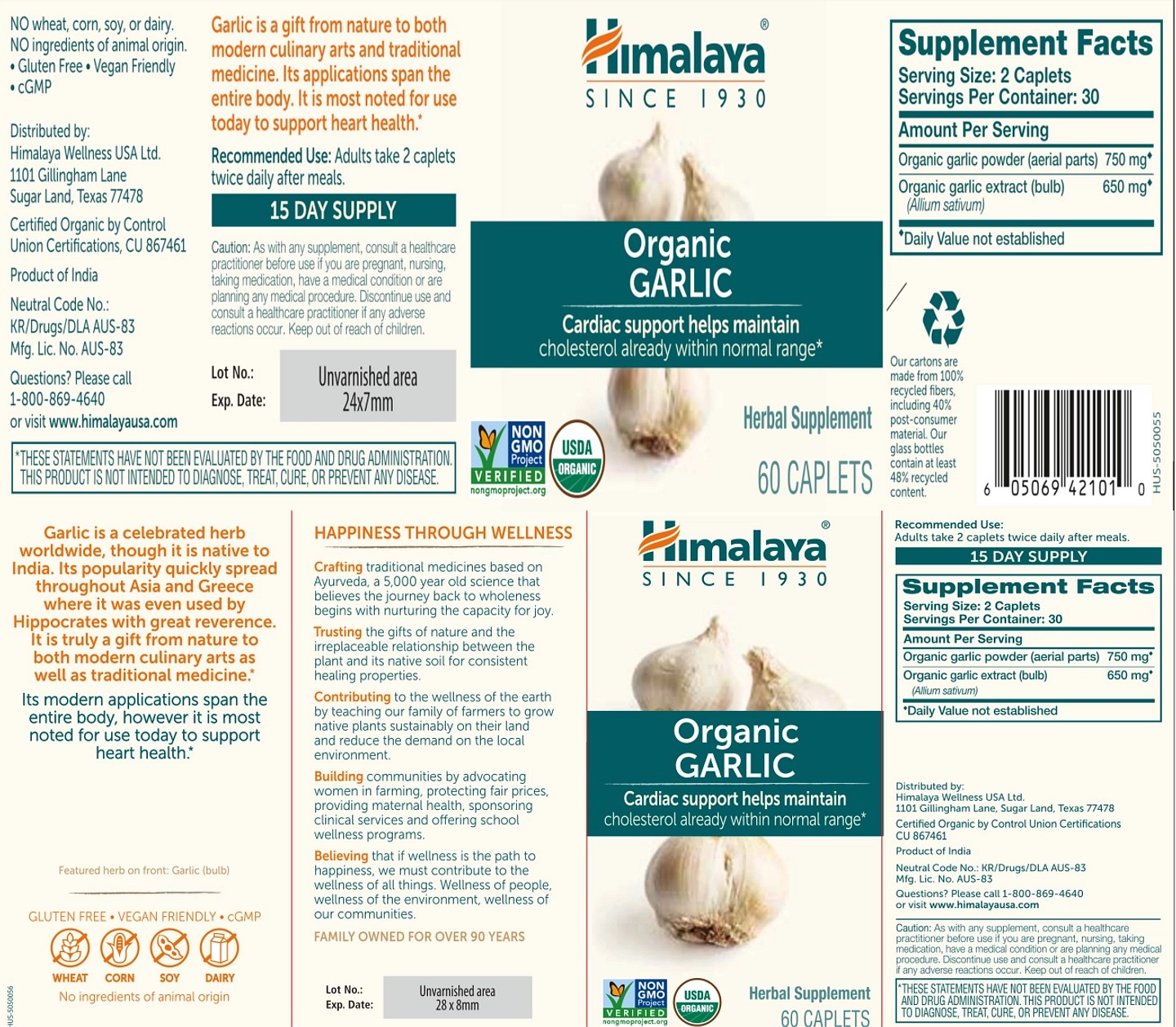 Himalaya, Organic Garlic label