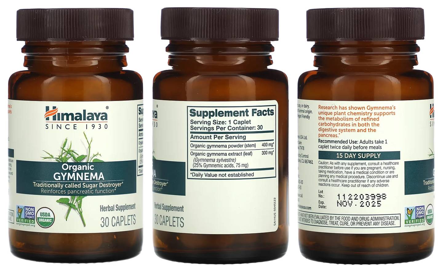 Himalaya, Organic Gymnema packaging