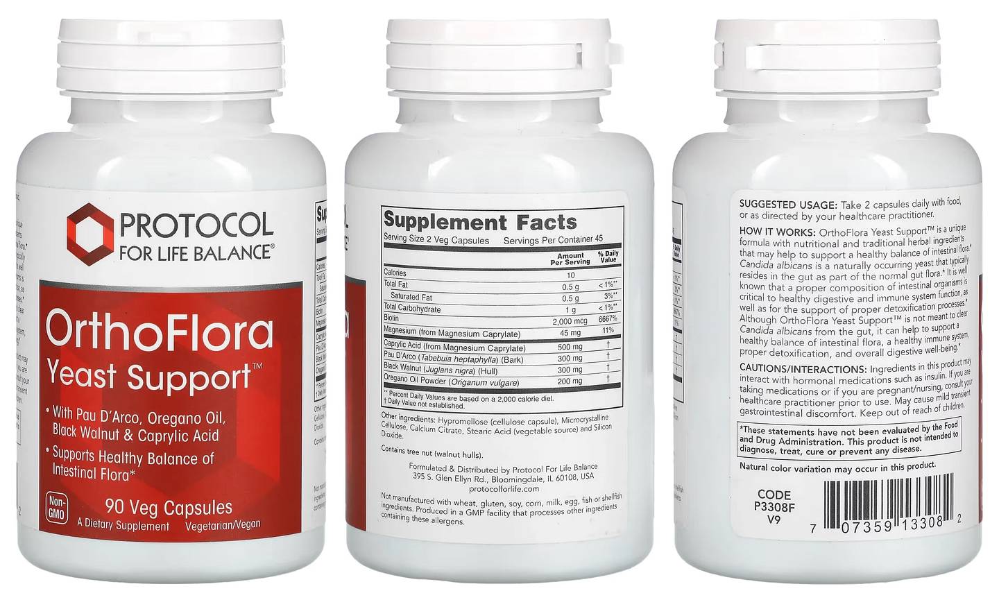Protocol for Life Balance, OrthoFlora Yeast Support packaging