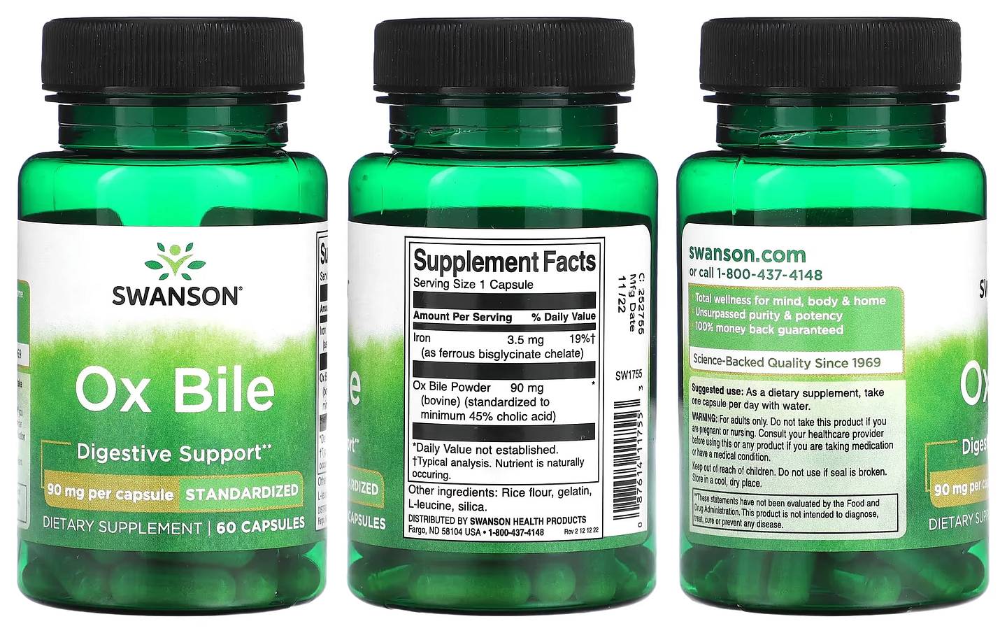 Swanson, Ox Bile packaging