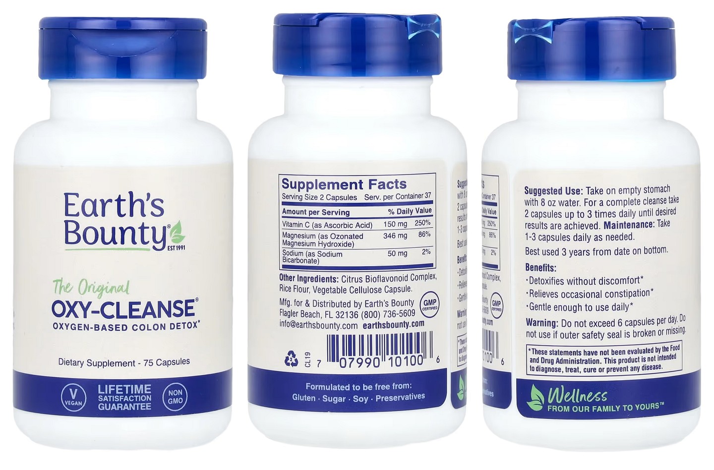 Earth's Bounty, Oxy-Cleanse, Oxygen Colon Conditioner packaging