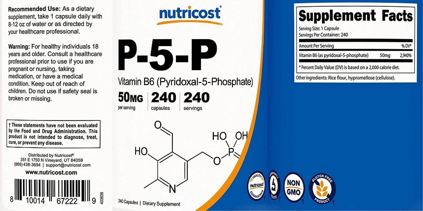 Nutricost, P-5-P label